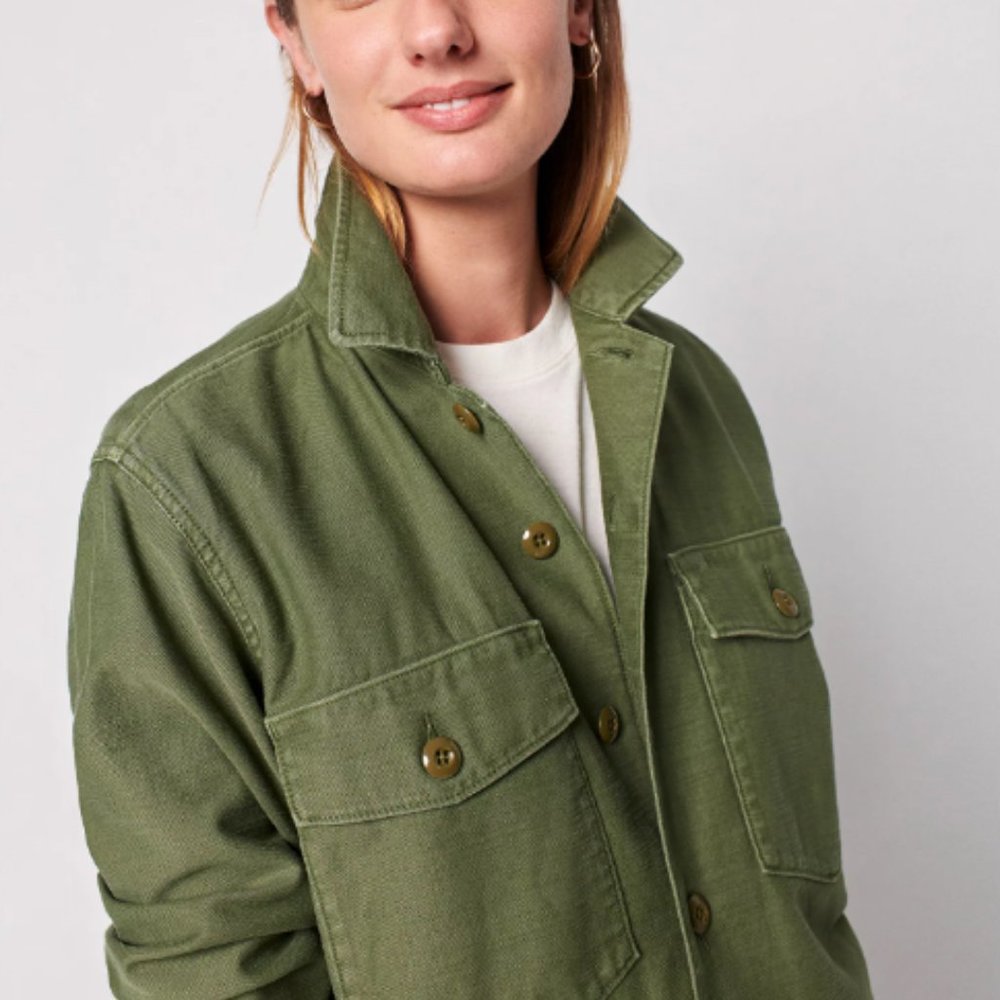 NWT Faherty Women's Savannah Cotton Overshirt - super on trend!
